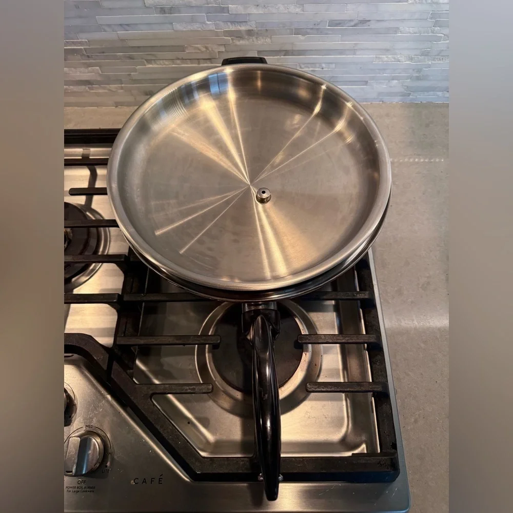 Kitchen Craft by West Bend 12” Stainless Steel Waterless Skillet with Vented Lid